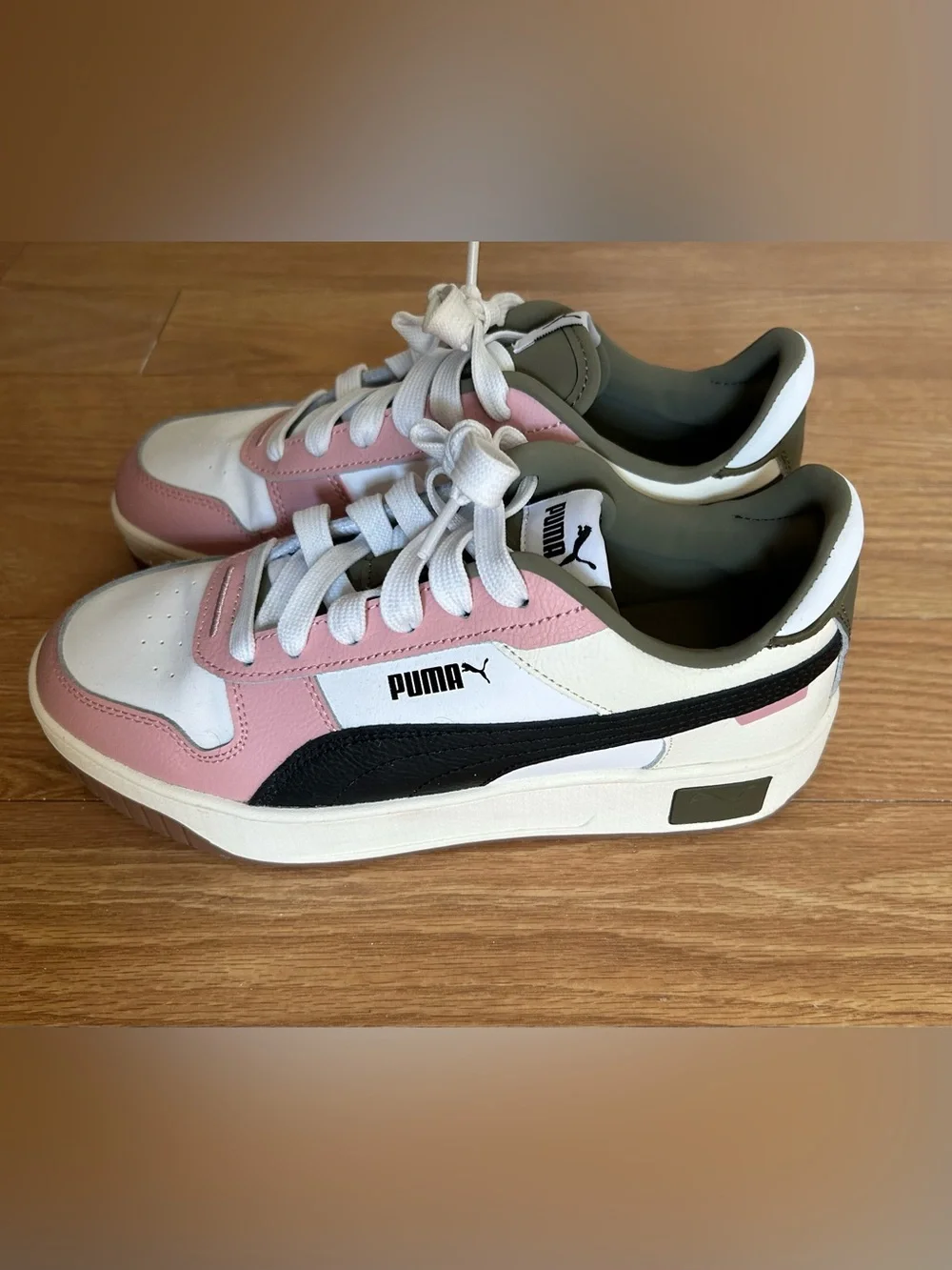 Puma Olive Green Low-Top Sneakers